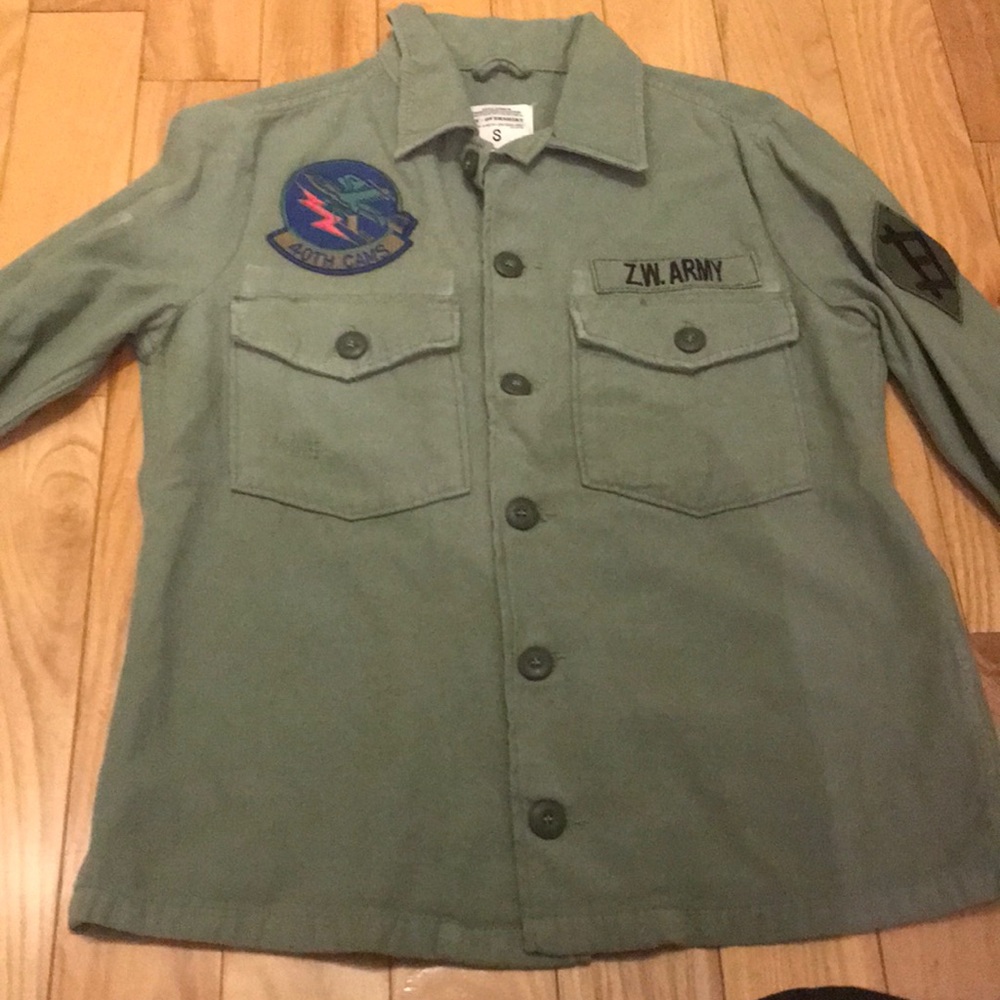 Zara distressed army jacket